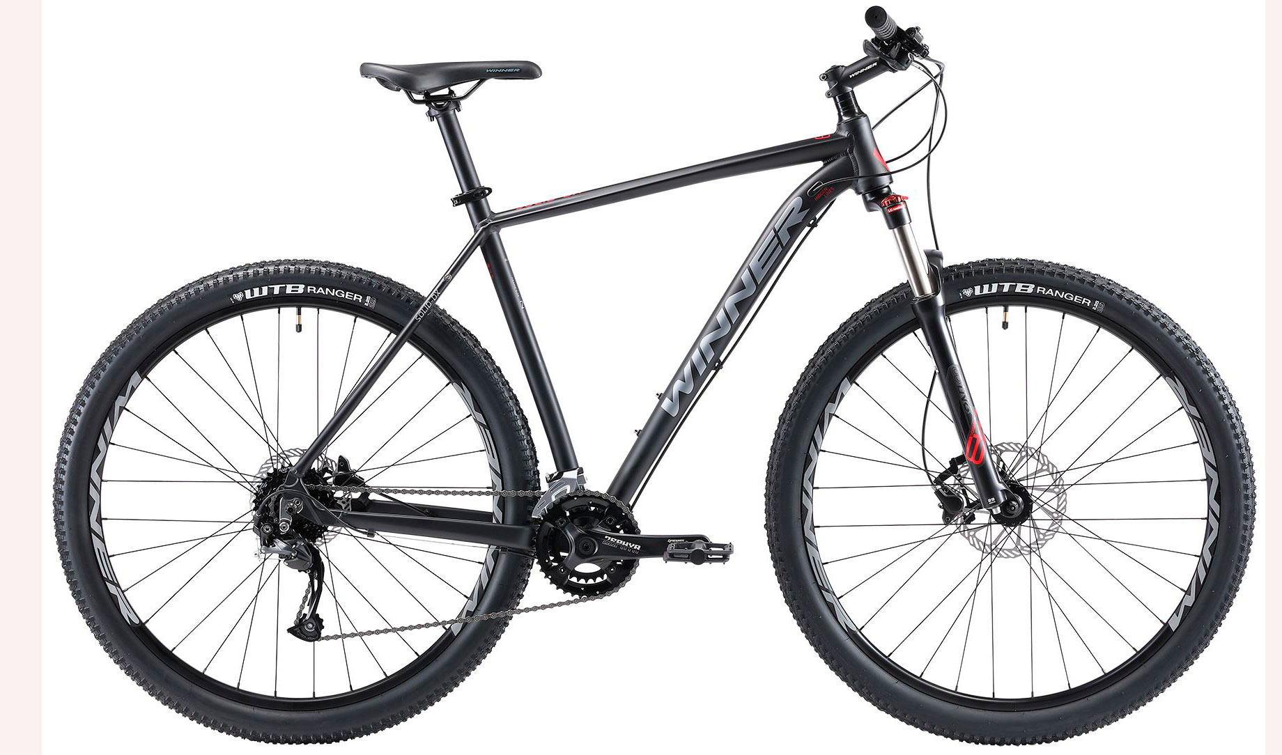Велосипед Winner SOLID-DX 29" размер М рама 18” 2021 Черный
